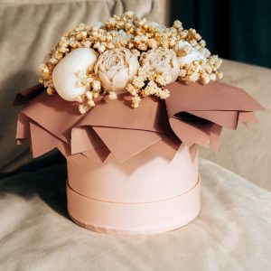 Flowerbox beżowo-biały